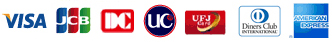 VISA、JCB、DC、UC、UFJ、ダイナース、アメリカンエクスプレス
